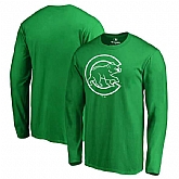 Men's Chicago Cubs Fanatics Branded Kelly Green St. Patrick's Day White Logo Long Sleeve T-Shirt,baseball caps,new era cap wholesale,wholesale hats